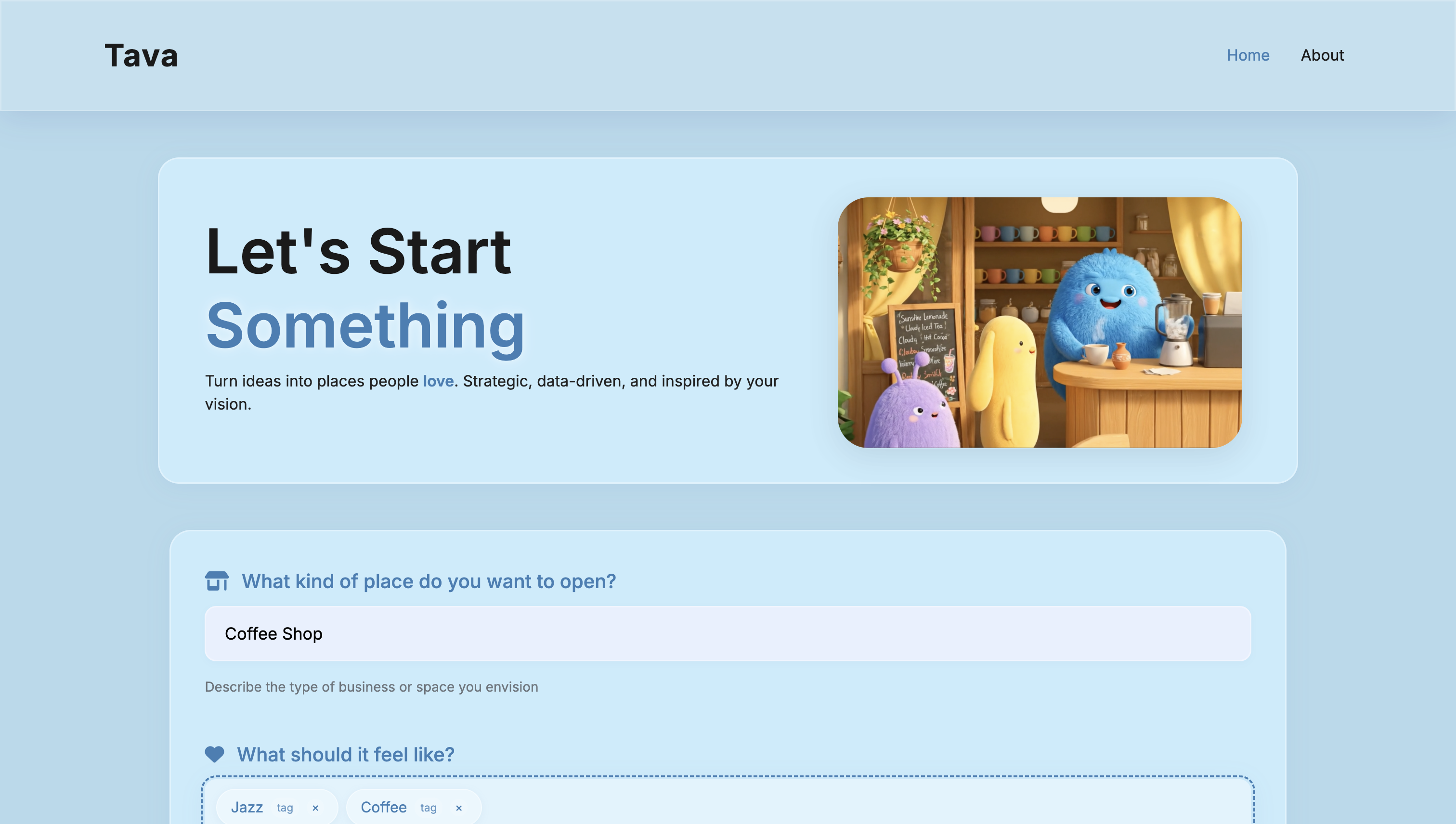 Tava website image